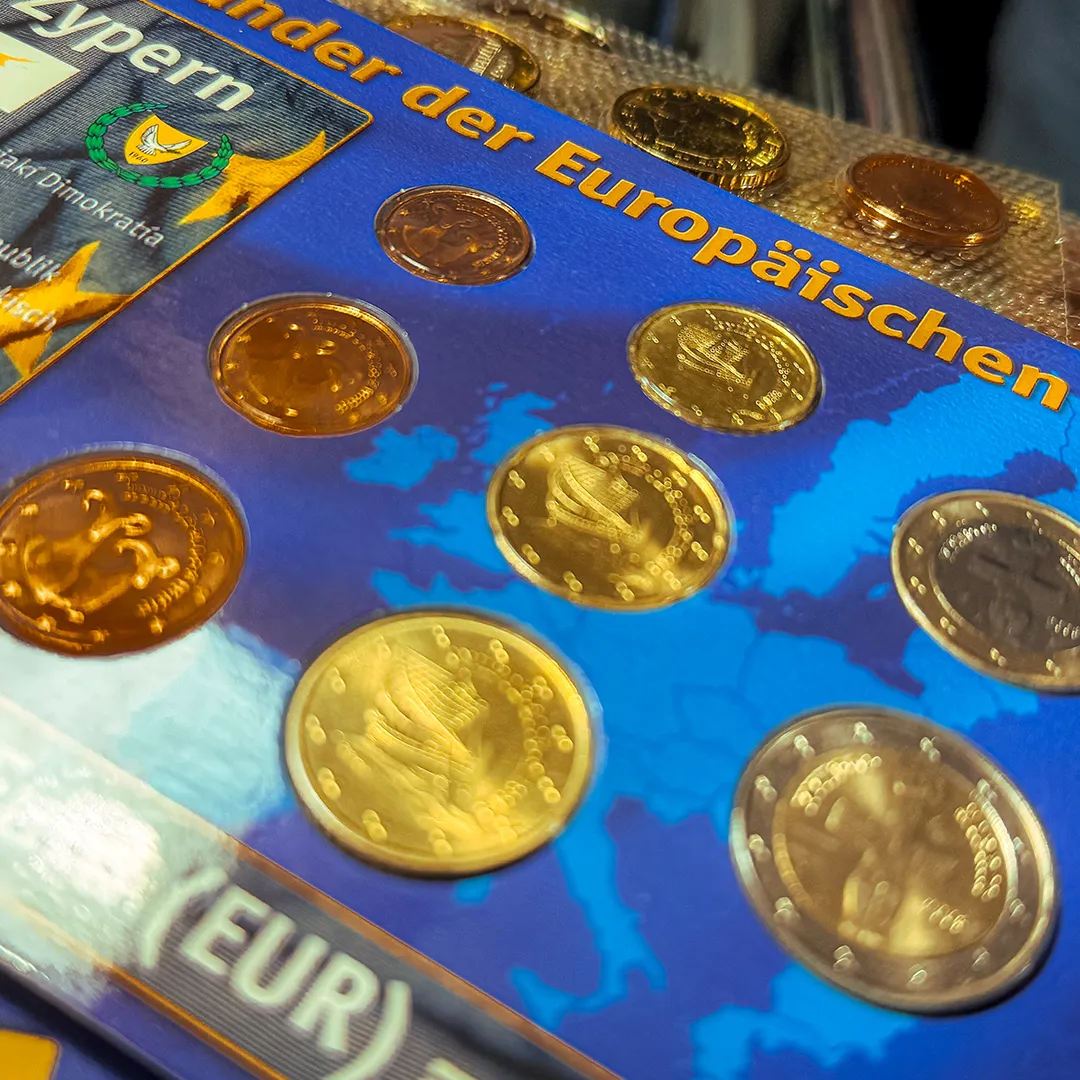 Münzsammlung mit Motiv Länder der Europäischen Union