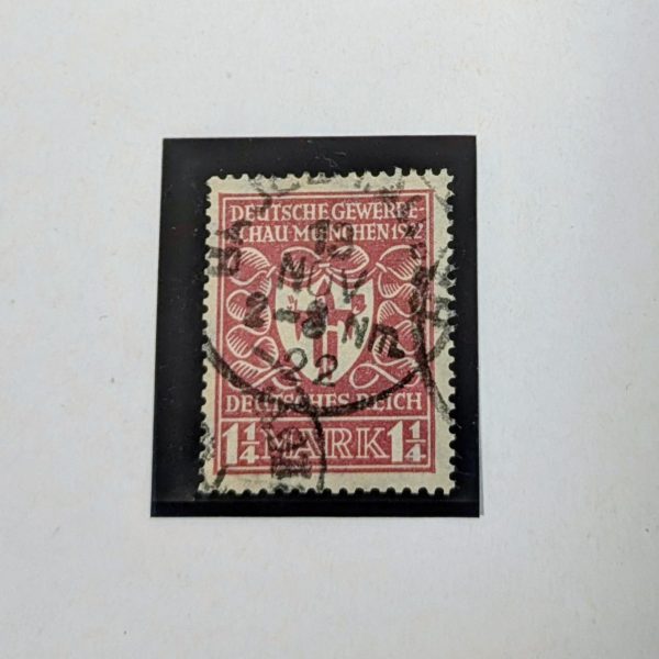 Gestempelte Inflationsmarke 1922 – Michel Nr. 199, b-Farbe, Motiv Gewerbeausstellung – Weimarer Republik