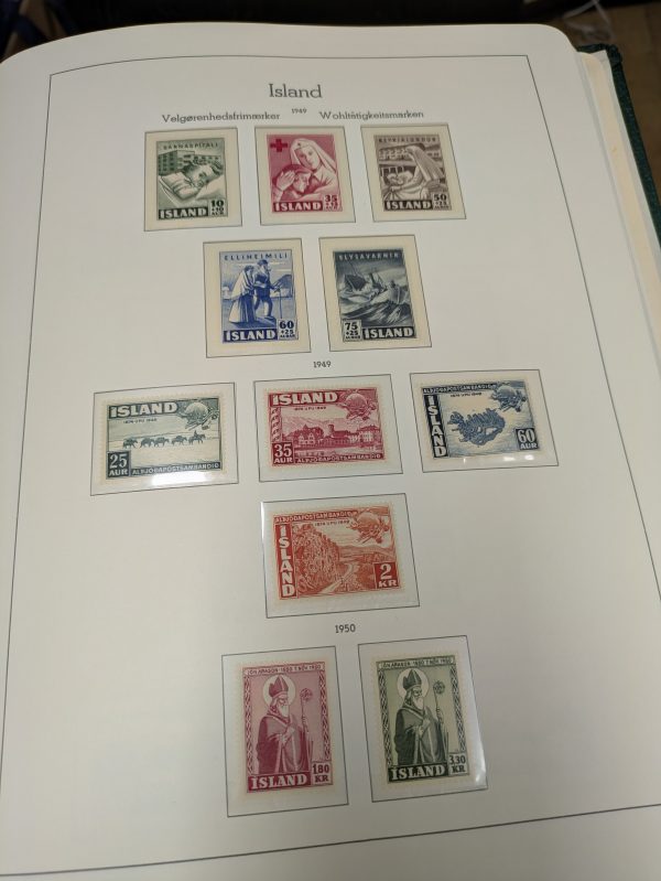 Island, postfrische Sammlung aus 1955-95, im Leuchtturm Klemmbinder mit Schuber