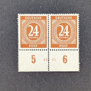 Mi.-Nr.925, postfrisches Unterrandpaar mit Hausauftragsnummer