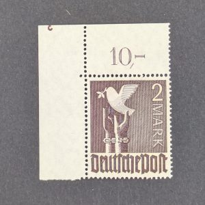 Mi.-Nr.960 Pl.-Nr., postfrisches Eckrandstück mit Plattennummer