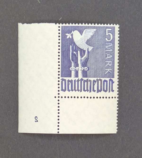 Mi.-Nr.962 Pl.-Nr., postfrisches Eckrandstück mit Plattennummer