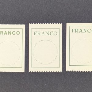Schweiz, 3 versch. Francozettel, postfrisch