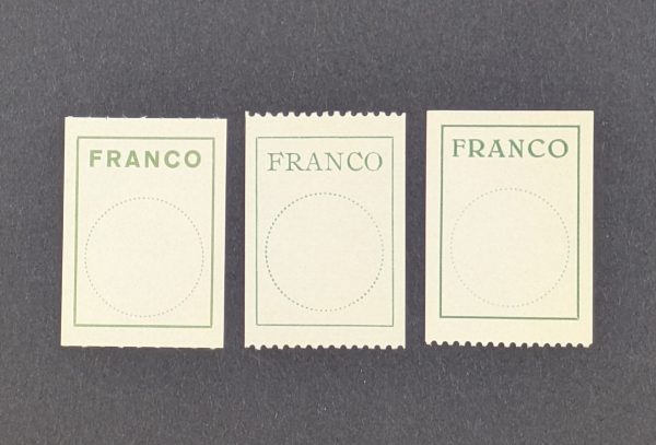Schweiz, 3 versch. Francozettel, postfrisch