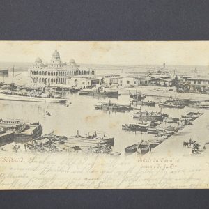 Marineschiffspost Nr.64, Stempel auf gelaufener Ansichtskarte von Port Said
