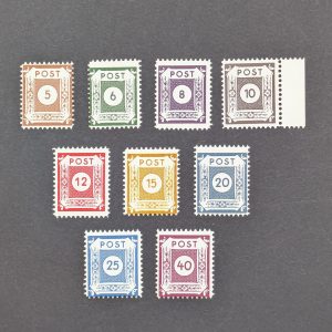 Ostsachsen, Postmeistertrennung, Mi.-Nr. 42D III bis 50 D III, geprüft