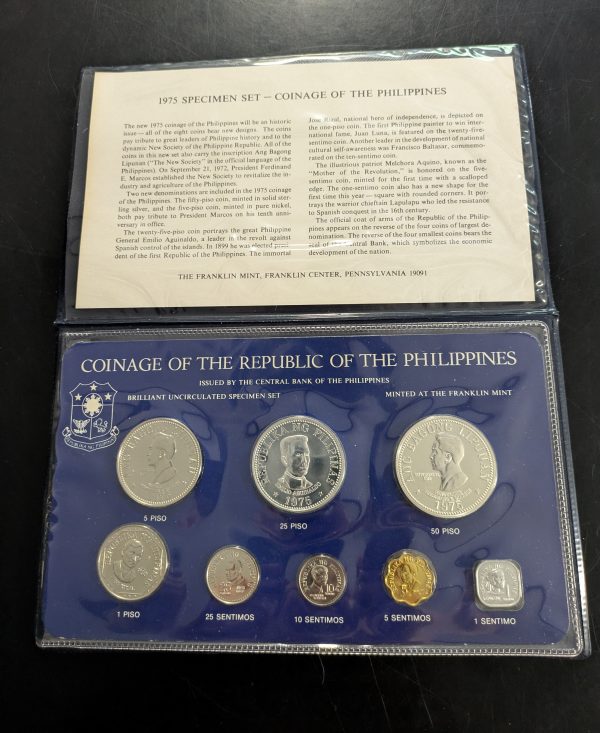 Philippinen, Specimen-Set 1975, 1 Centimo bis 50 Piso