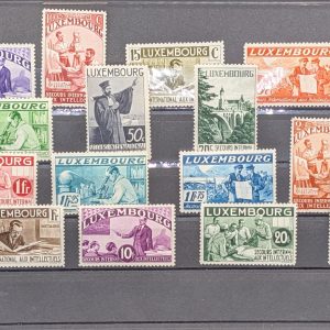 Luxemburg, Mi.-Nr.266-80, mit sauberem Erstfalz