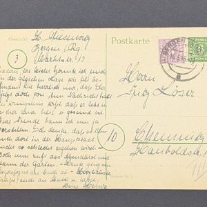 Ganzsache P 5, bedarfsgebraucht