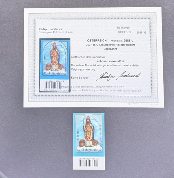 Österreich, Mi.-Nr2686 U, postfrisch, Befund