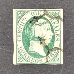 Spanien, Mi.-Nr.11w, gestempelt, geprüft
