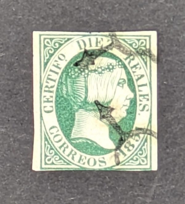 Spanien, Mi.-Nr.11w, gestempelt, geprüft