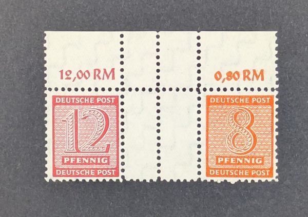 Westsachsen, waagerechter Zusammendruck, Mi.-Nr. WZd 11,postfrisch