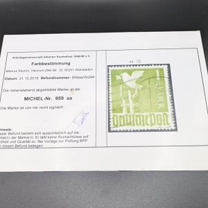All.Kontrollrat, Mi.-Nr.959aa, gestempelt, farbbestimmt und geprüft