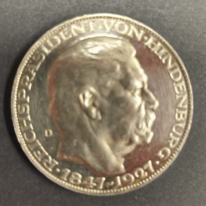 Silbermedaille des Bayerischen Hauptmünzamtes, "Reichspräsident Hindenburg"