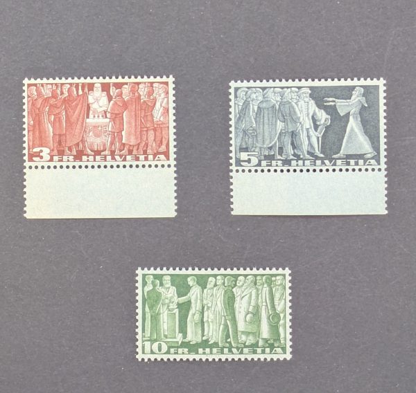 Schweiz, Mi.-Nr.328v/329v/330v, je postfrisch