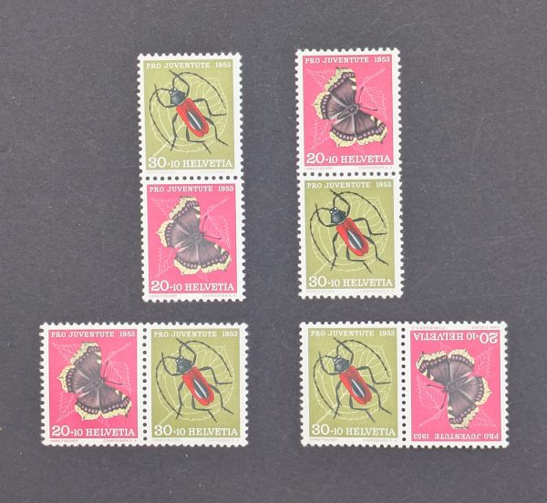 Schweiz, Zusammendrucke Pro Juventute 1953, postfrisch
