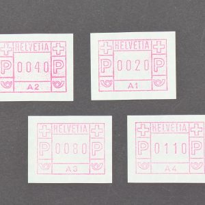 Schweiz, Automatenmarken, Mi.-Nr.1 (vier Stück), postfrisch
