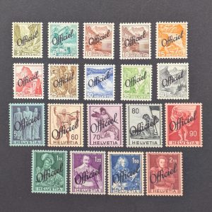 Schweiz, Dienstmarken für Bundesbehörden, Mi.-Nr.46-63, postfrisch
