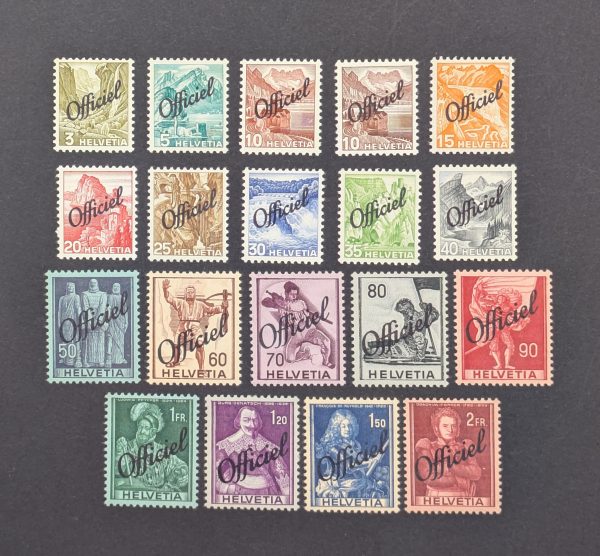 Schweiz, Dienstmarken für Bundesbehörden, Mi.-Nr.46-63, postfrisch