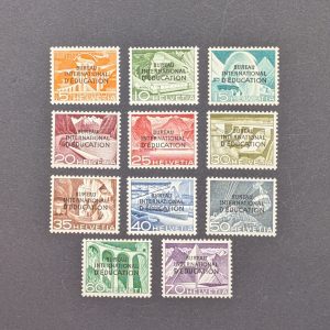 Schweiz, Ausgabe für das internationale Erziehungsbüro, BIE/IBE, Mi.-Nr.29-39, postfrisch