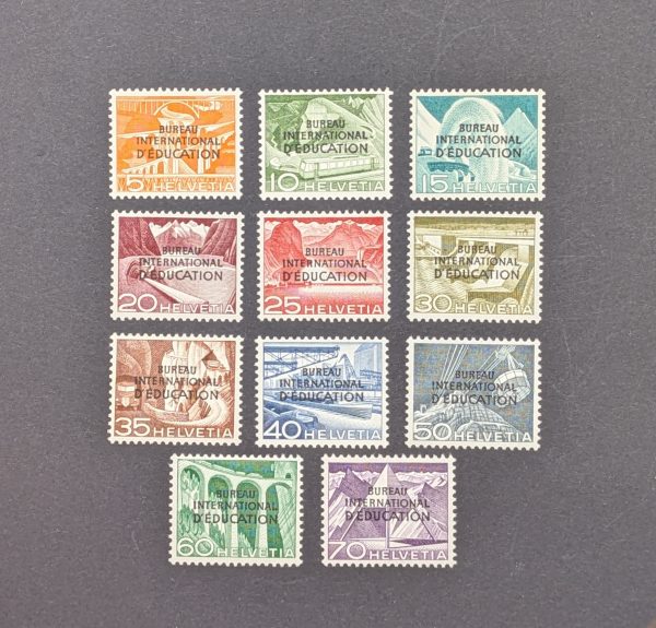 Schweiz, Ausgabe für das internationale Erziehungsbüro, BIE/IBE, Mi.-Nr.29-39, postfrisch
