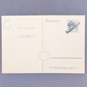 Ganzsache P23, "Ballenstedt", ungebraucht, sign.