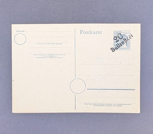 Ganzsache P23, "Ballenstedt", ungebraucht, sign.