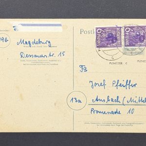 Mi.-Nr.167 IV 2x auf Bedarfskarte, sign. Plomitzer"c", sowie geprüft Dr.Modry