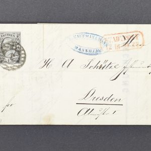 Mi.-Nr.8 I auf Forwarder Stadtpostbrief von Dresden, aus 1864