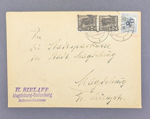 Mi.-Nr.166 IV (2) und 170 IV portogerecht auf Ortsbrief