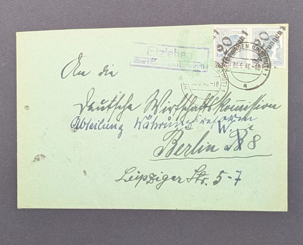 Mi.-Nr.170 IV, waagerechtes Paar auf Bedarfsbrief, sign.