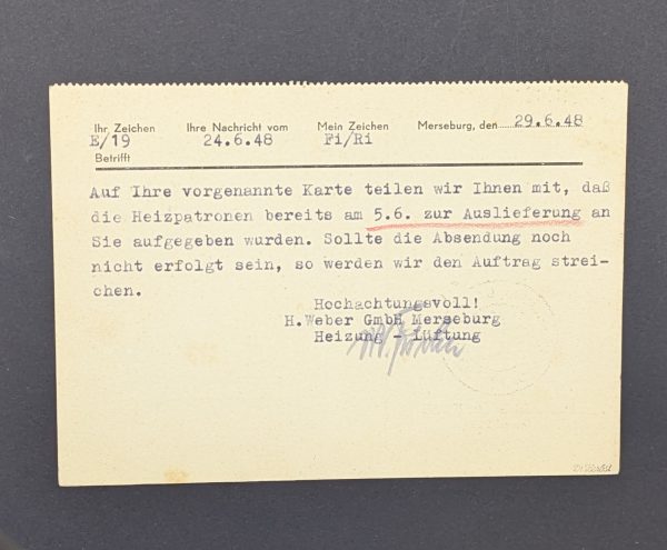 Mi.-Nr.170 IV, als EF auf Karte – Bild 2