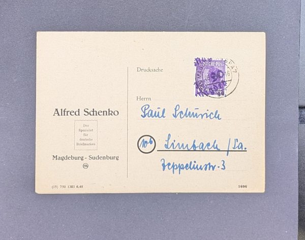 Mi.-Nr.167 IV, als EF auf Karte, gepr.