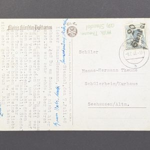 Mi.-Nr.170 IV als EF auf Bedarfskarte