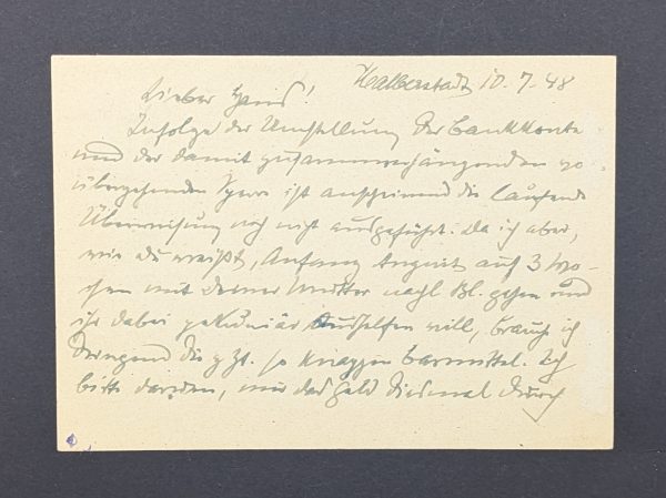 Mi.-Nr.170 IV, als EF auf Bedarfskarte, sign. – Bild 2
