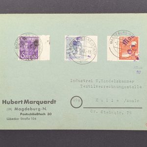 Mi.-Nr.167 IV, 168 IV und 170 IV, als MiF auf leicht überfrankiertem Brief, sign.