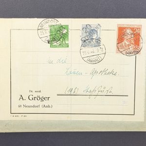 Mi.-Nr. 169 IV+170 IV, zuzüglich Zehnfachfrankatur auf Brief