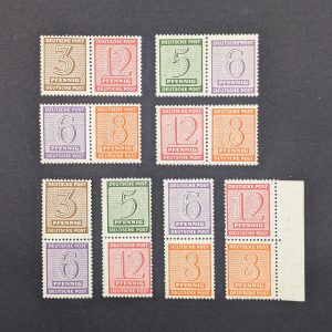 Zusammendrucke,Mi.-Nr.WZd13-SZd6, postfrisch