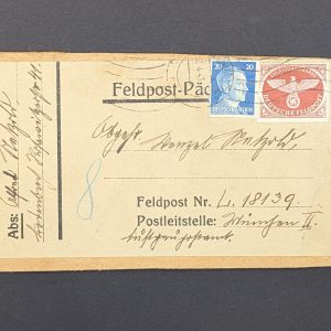 Mi.-Nr.2A mit Zusatzfrankatur auf kompl.Päckchenadresse