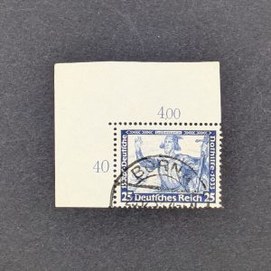 Mi.-Nr.506, gestempeltes Eckrandstück, links oben