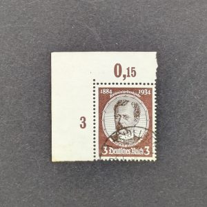 Mi.-Nr.540, gestempeltes Eckrandstück, oben links