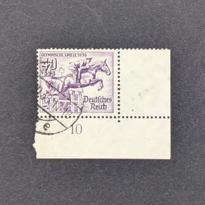 Mi.-Nr.616, gestempeltes Eckrandstück, unten rechts