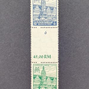 Zusammendruck, SZd 8 AY, obere Marke mit Falzrest