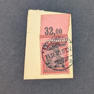 Mi.-Nr.93I P OR B, gestempeltes Oberrandstück auf Briefstück