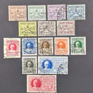 Vatikanstaat, Mi.-Nr.1-15 gestempelt
