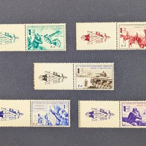 Frankreich, Mi.-Nr.VI-X, je mit Zierfeld, postfrisch