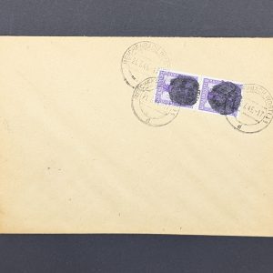 Sächsische Schwärzung, AP159I, 2 mal auf blanco gestempeltem Couvert