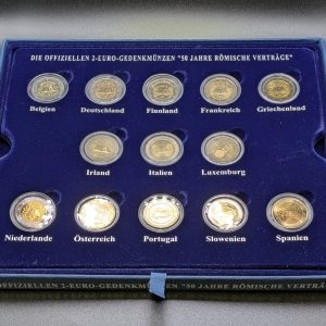 2,-€ Münzset "Römische Verträge" kompl., 13 Stück in attraktiver Box