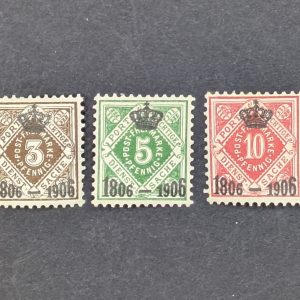 Dienstmarken, Mi.-Nr.107-111, je ungebraucht